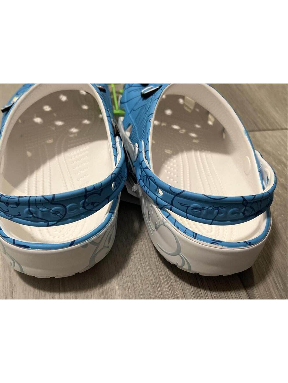 CROCS Adults SMURFS CLASSIC CLOG Light Blue SHOE MENS Size 7 WOMENS Size 9 - Picture 6 of 8